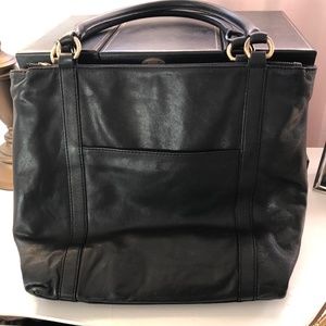 J. Crew Black Leather Bag